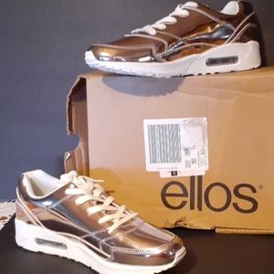 ellos gold tennis shoes